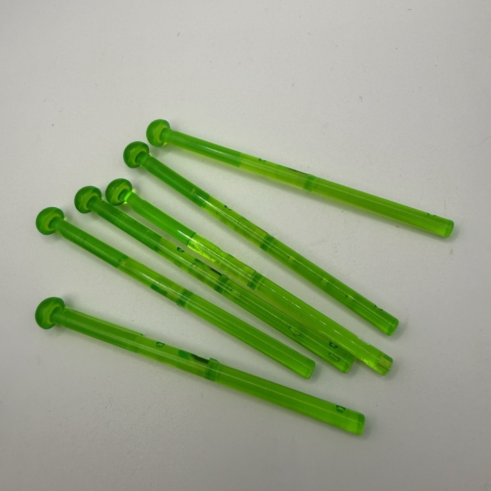 LEGO (x5) Star Wars Trans-Bright Green Projectile Bar Shooter Dart Laser 15303